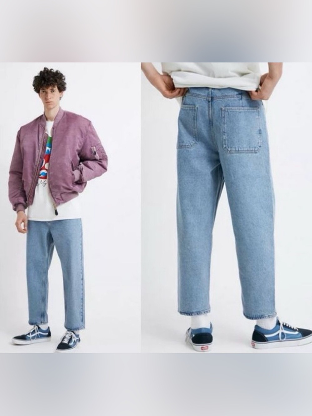 BDG jeans cropped Bow fit Light Blue Relaxed Straight Men’s pants